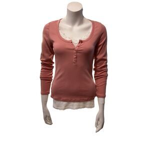 ASO Bella Swan Twilight Henley Ribbed Alt LS Sz M